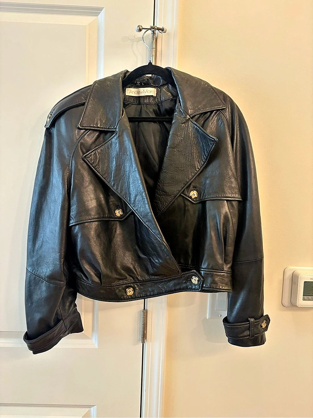 Andrew Marc Women's Black Leather Jacket